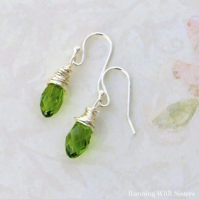 Wire Wrapped Drop Earrings